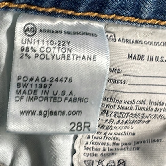 AG Adriano Goldschmied Jeans Calypso THE STILT 28R Cigarette Leg W30 L30.5 USA - Picture 12 of 16